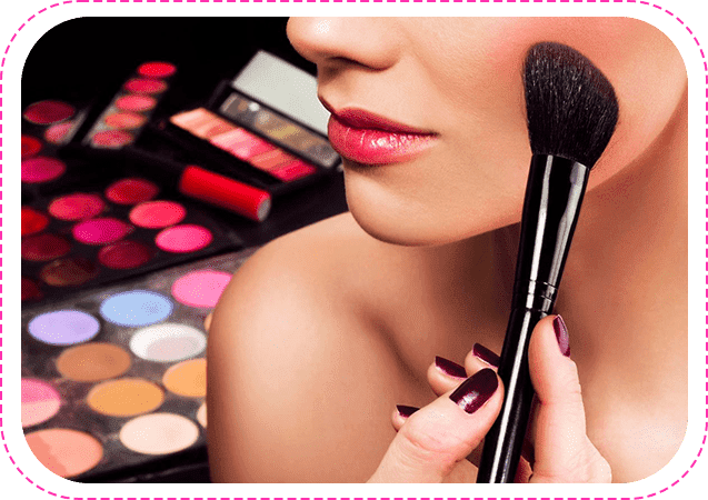 Makeup Artist Applying Blusher