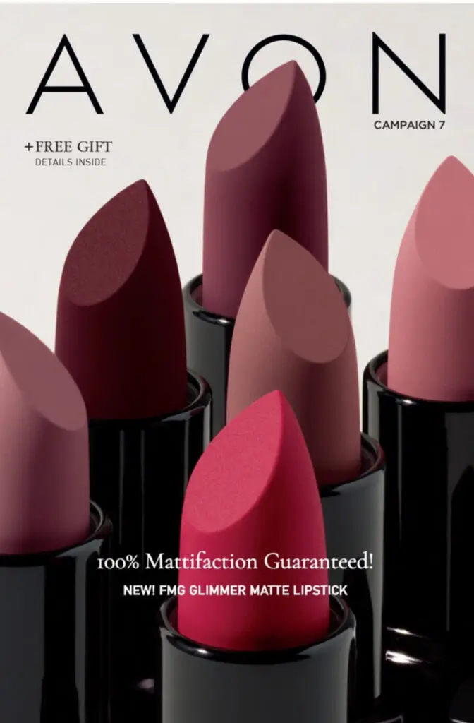 Avon FMG Glimmer Matte Lipstick shades.